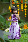 Multicolour lavender & purple skirt and top for onam - LamiyakidsMulticolour lavender & purple skirt and top for onamclothingLamiyakids